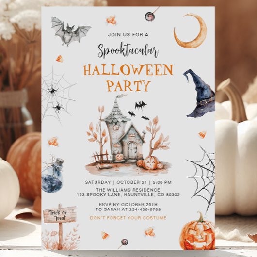 Invitation Hauned House Spooktacular Halloween Party