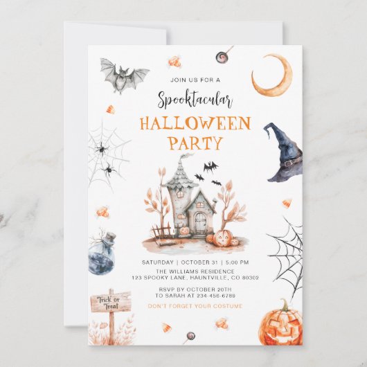 Invitation Hauned House Spooktacular Halloween Party (Devant)