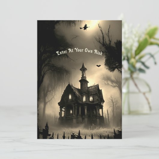 Invitation Haunted All Hallows Eve Party (Debout devant)