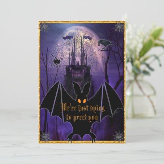 Invitation Haunted Castle Halloween (Debout devant)