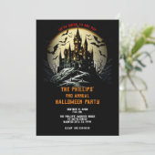 Invitation Haunted Castle sur Cemetery Hill Halloween Party (Debout devant)