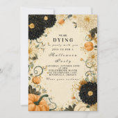 Invitation Haunted Citrouille Dahlia Halloween (Devant)