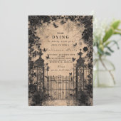 Invitation Haunted Gothic Gate Halloween (Debout devant)