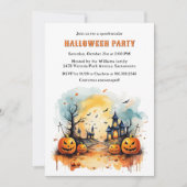 Invitation Haunted Graveyard Jack O’Lanterns Halloween Party (Devant)
