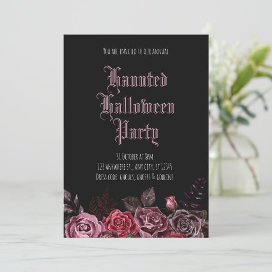 Invitation Haunted Halloween (Debout devant)