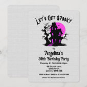 Invitation Haunted Halloween fête de costume d'anniversaire (Devant / Derrière)