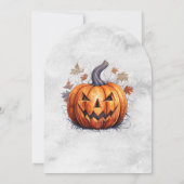 Invitation Haunted House Citrouille Éffrayant Parti Halloween (Dos)