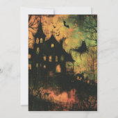 Invitation Haunted House Ghosts Effrayant Halloween Party (Dos)