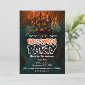 Invitation Haunted House Graveyard Halloween Party (Debout devant)