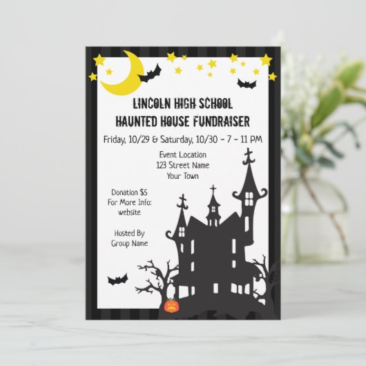 Invitation Haunted House Halloween (Debout devant)