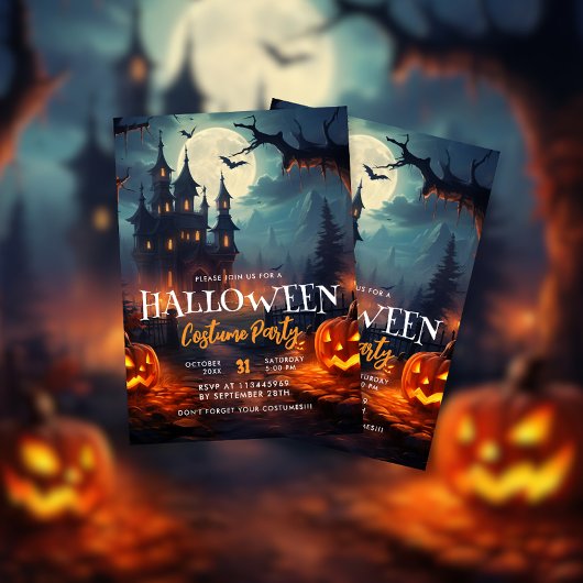 Invitation Haunted House Halloween Costume Party