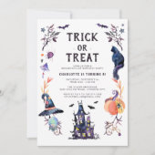 Invitation Haunted House Halloween fête d'anniversaire (Devant)