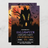 Invitation Haunted House Halloween Party (Devant / Derrière)