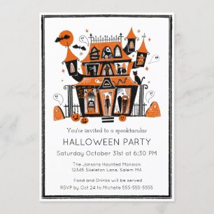 Invitation Haunted House Halloween Party