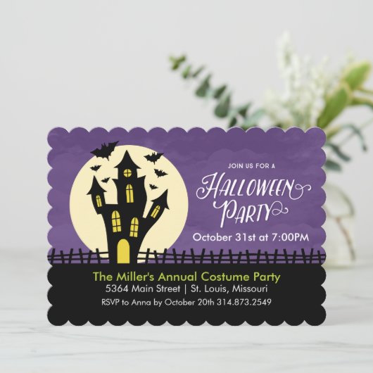 Invitation Haunted House Halloween Party (Debout devant)