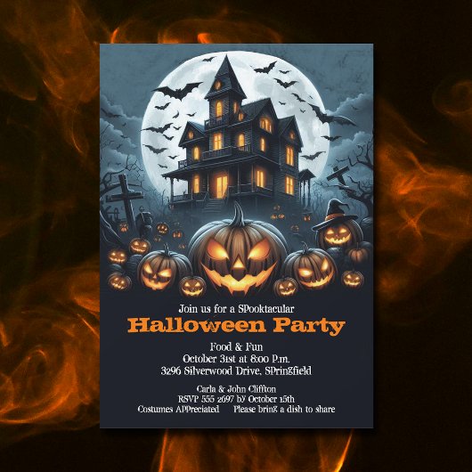 Invitation Haunted House Halloween Party