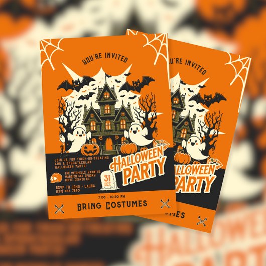 Invitation Haunted House Halloween Party