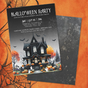Invitation Haunted House Halloween Party