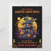Invitation Haunted House Haven Halloween Party (Devant)