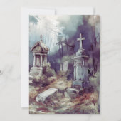 Invitation Haunted House Pleine lune chauves-souris fête d'Ha (Dos)