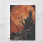 Invitation Haunted House Pleine lune Citrouilles Halloween Pa (Dos)