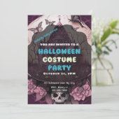 Invitation Haunted House Skull Butterflies Halloween (Debout devant)