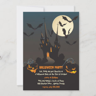 Invitation Haunted Mansion fête d'Halloween