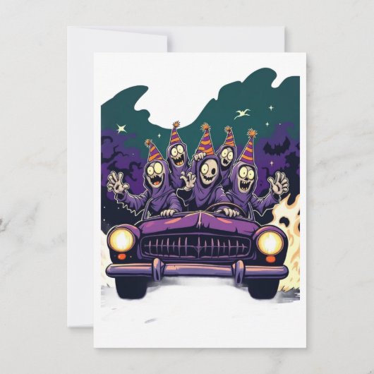 Invitation Haunted Road Trip Halloween (Dos)