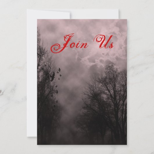 Invitation Haunted Sky Custom Halloween Modèle d'invitation (Devant)