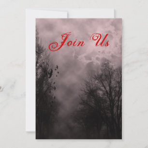 Invitation Haunted Sky Custom Halloween Modèle d'invitation