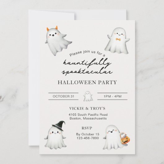 Invitation Hauntiful Spooktacular Halloween Party (Devant)