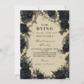 Invitation Haunting Black Rose Halloween Célébration (Devant)