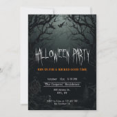 Invitation Haunting Dark Trees Déplaisant Halloween Party (Devant)