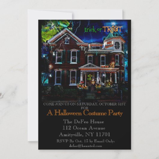 Invitation Haunween House Party (Devant)