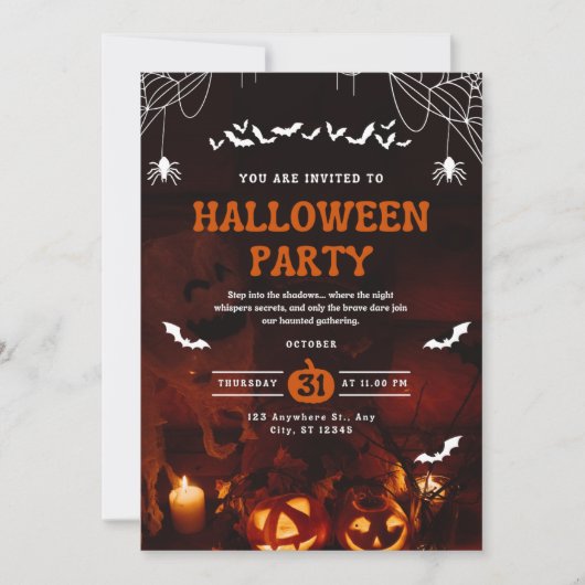 Invitation Haunween Party Halloween (Devant)