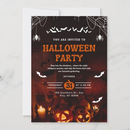 Invitation Haunween Party Halloween (Dos)