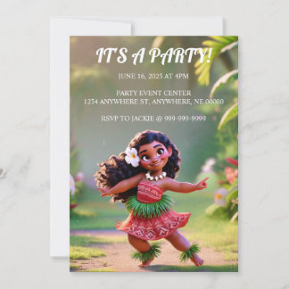 Invitation HauPolitiqueoli Hula Princesse