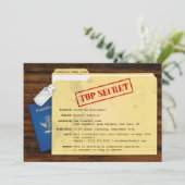 Invitation Haut Agent Secret Mission Surprise Parti de retrai (Debout devant)