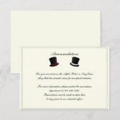Invitation Haut chapeaux et Cravates de Bow Mariage gay Insér (Devant / Derrière)