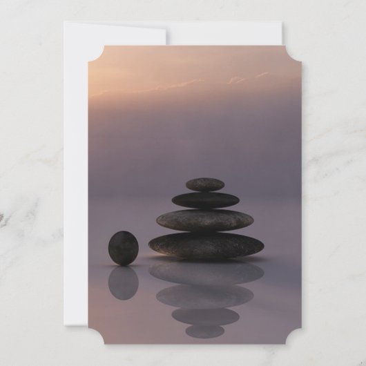 Invitation Haut talon, Verre à vin, Pierres Zen Parti de retr (Dos)