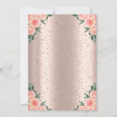 Invitation Haut talon, Verre, Floral Rose Gold Retraite (Dos)