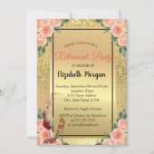 Invitation Haut talon, Verre, Parties scintillant d'or Retrai (Devant)