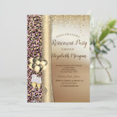 Invitation Haut talons, Ballons Empreinte de léopard retraite (Debout devant)