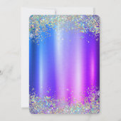 Invitation Haut talons, Confetti Coloré Purple Retraite (Dos)