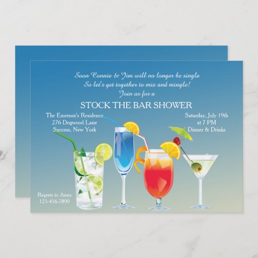 Invitation Haute boit l'invitation (Devant / Derrière)