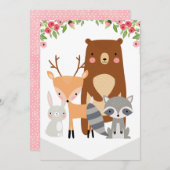 Invitation Haute Chaise 1er Anniversaire Bannière bois (à dro (Devant / Derrière)