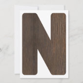 Invitation Haute Chaise 1er Anniversaire Bannière Lettre N Po (Devant)