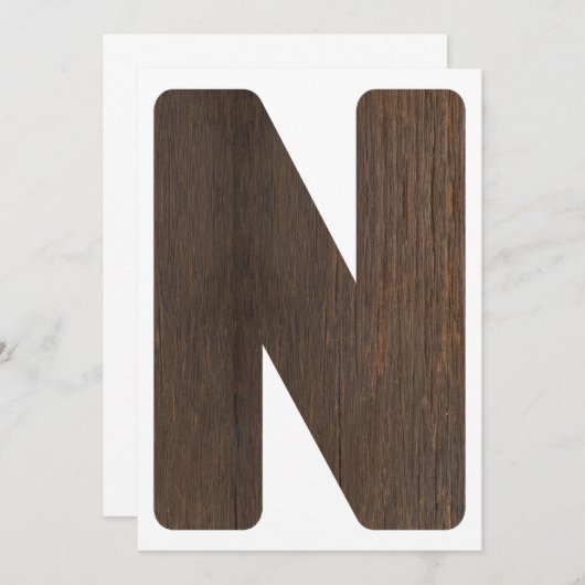 Invitation Haute Chaise 1er Anniversaire Bannière Lettre N Po (Devant / Derrière)