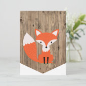 Invitation Haute chaise 1ère bannière anniversaire Renard boi (Debout devant)