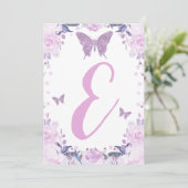 Invitation Haute Chaise Papillon 1er Anniversaire Lettre 3e (Debout devant)